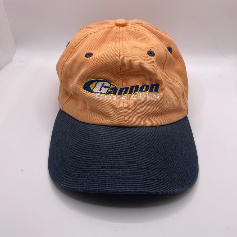4Head Headgear Cannon Golf Club Hat One Size Adjustable Embroidered Orange Blue